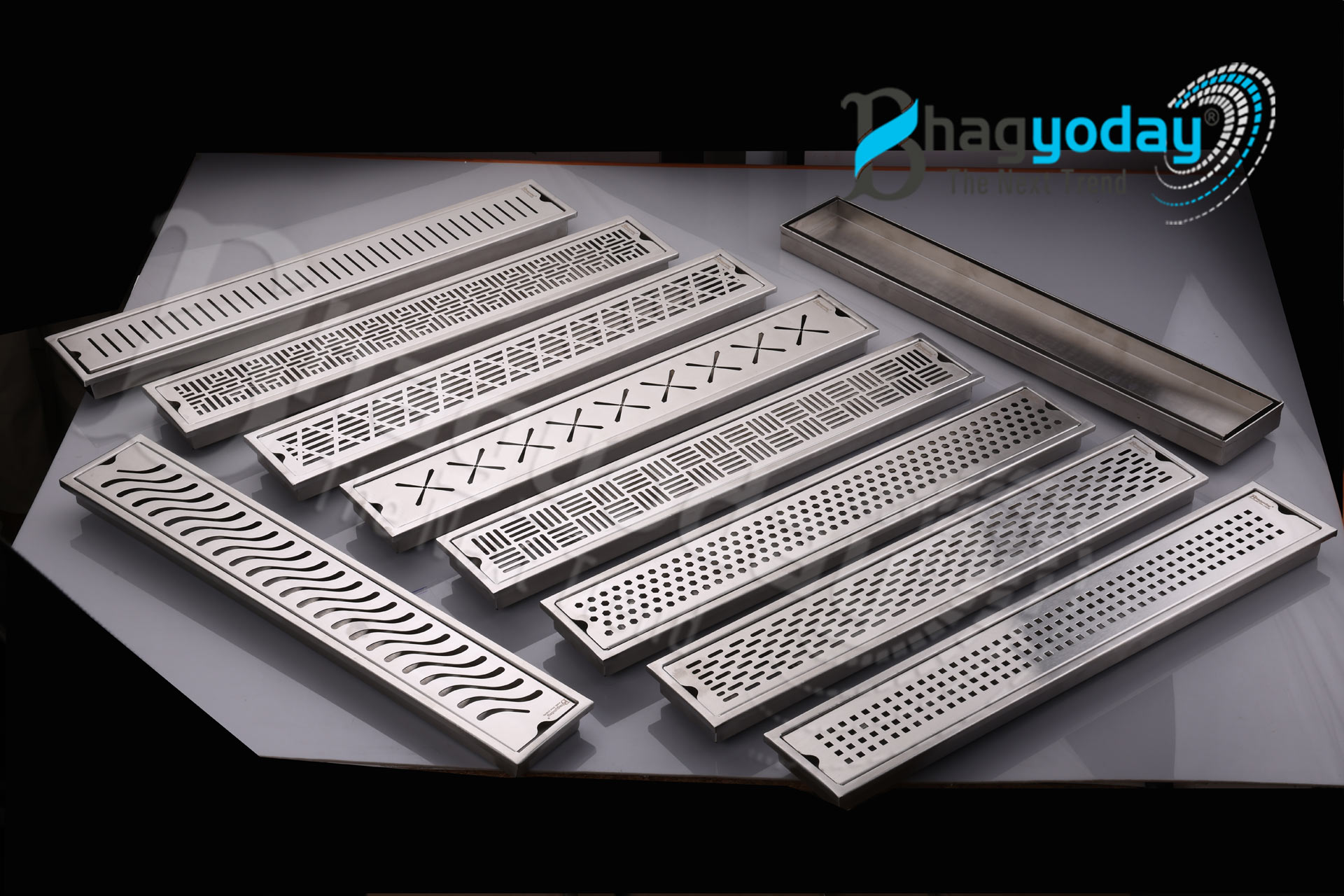 Bhagyoday Metal Craft Industries SS Shower Channel Floor Drain Manufacturers - Suppliers and Expoters Rajkot - Gujarat - India