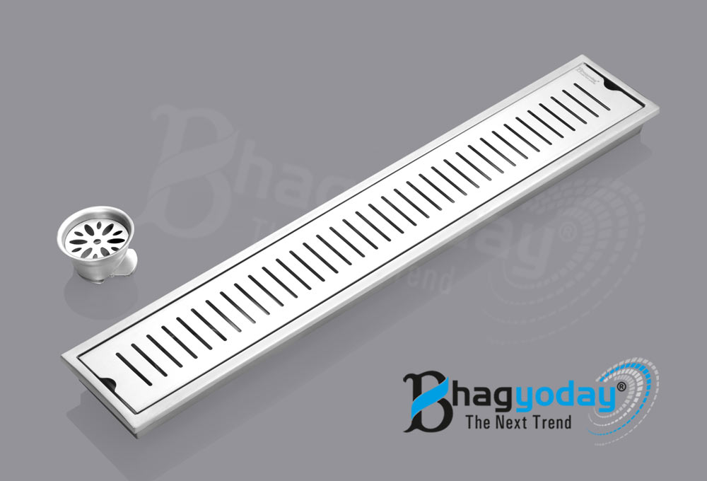 Silver Seamless Shower Channel Drain Jali Manufacturers Rajkot - SS 202 - 304 - 316 Grade